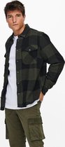 Only & Sons Overhemd Onsmilo Life Ls Check Overshirt Noos 22019854 Forest Night Mannen Maat - XS