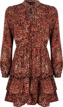 Lofty Manner Jurk Dress Fayah Mo24 Orange Black Dames Maat - 36