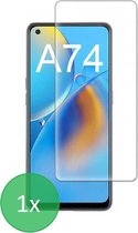 Oppo A74 4G - 1x Screenprotector - screen protector - glas - bescherm - beschermglas