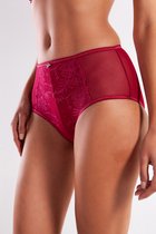 Gaspara Dames Lingerie & Transparant Hoge Taille Slips (134-024) - Ondergoed Dames - Maat S - ZWART