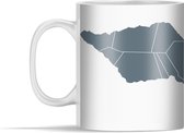 Mok - Samoa illustratie kaart met vlag - 350 ml - Beker