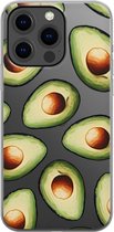 Apple iPhone 13 Pro Telefoonhoesje - Transparant Siliconenhoesje - Flexibel - Met Voedselprint - Avocado