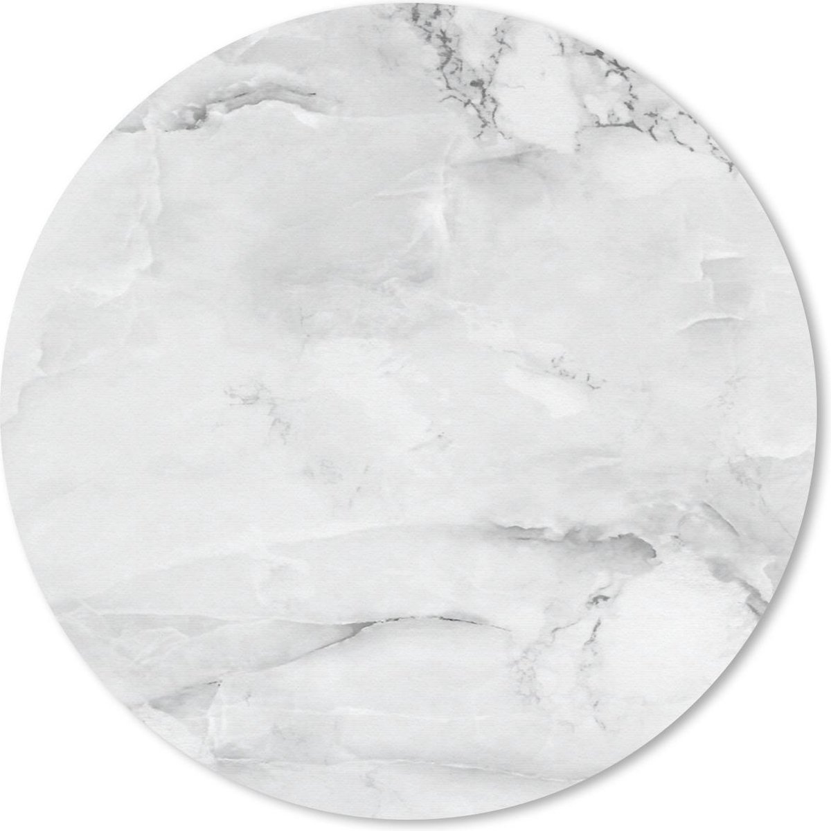 Muismat rond 40x40 cm - Mousepad Marmer - Grijs - Luxe - Ronde muismatten