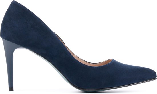 Giulia Dames Leren Pumps / Stiletto - Naaldhak hoogte 9 cm - Giulia 8 sue -  Blauw - | bol.com