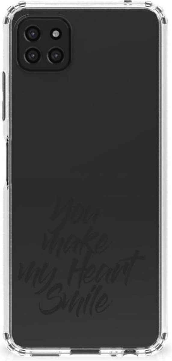 Samsung Galaxy A22 5G Telefoonhoesje met tekst Heart Smile