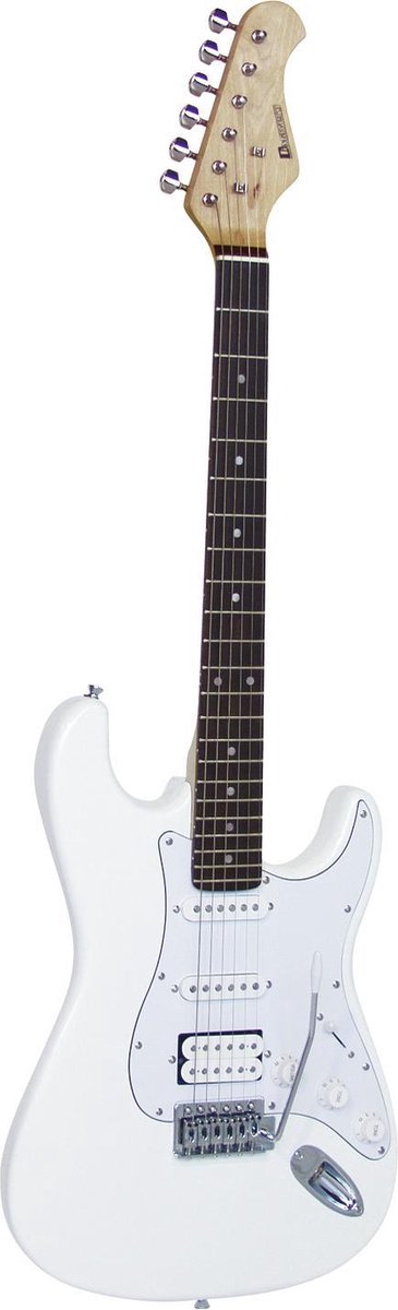 Dimavery - Gitaar - Volwassenen - Elektrische Gitaar - ST-312 white