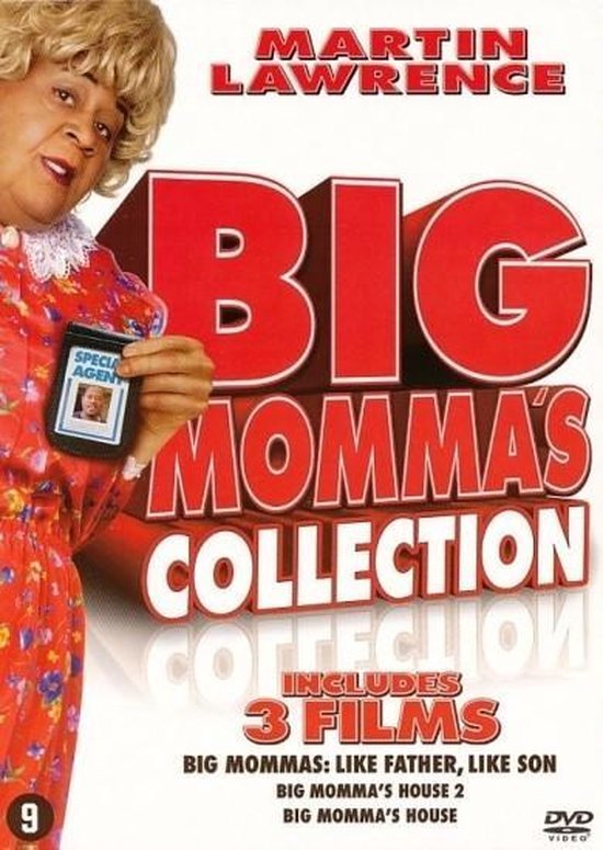 DVD-hoes van de filmcollectie 'Big Momma's Collection' met Martin Lawrence. De hoes toont een vrouw in een rode jurk met bloemenprint en een 'Special Agent' badge.