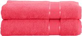 Sauna Handdoek - Zinaps Set van 2 gastenlieden, handdoek, badhanddoek, sauna handdoek, badstof badstof katoen, 500 g / m², maat: Handdoek 50 x 100 cm, kleur: roze (wk 02131)