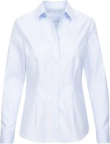 Seidensticker dames blouse slim fit - twill - lichtblauw - Maat: 44