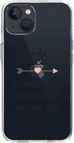 Casetastic Apple iPhone 13 Hoesje - Softcover Hoesje met Design - Liefde is Print