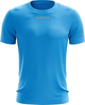 Masita | Active Sportshirt Dames Korte Mouw - Unisex  - Sneldrogend Sportshirt Heren - Licht Stevig Materiaal - SKY BLUE - XXXL