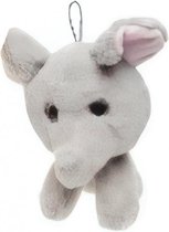 knuffelolifant junior 20 cm pluche grijs