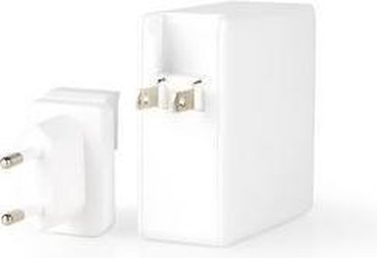 Chargeur Nedis | Fonction de charge rapide | PD3. 0 27W / PD3. 0 36W / PD3. 0 45W / PD3. 0 65W | 0 / 3.25AA | sortie : 1 | USB-C™ | Câble USB Type-C™ (détaché) | 3,00 m | 65 W. | Sélection de Voltage automatique