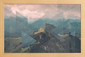 JUNIQE - Poster met houten lijst Alpen uitgestrekt  - foto -13x18