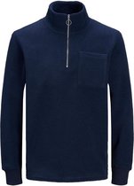 Jack & Jones Trui Jorparticle Sweat Half Zip High Neck Sn 12194087 Navy Blazer/standard Mannen Maat - XL