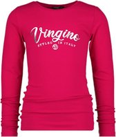 Vingino Longsleeve Logo Meisjes Katoen Rood Mt 110