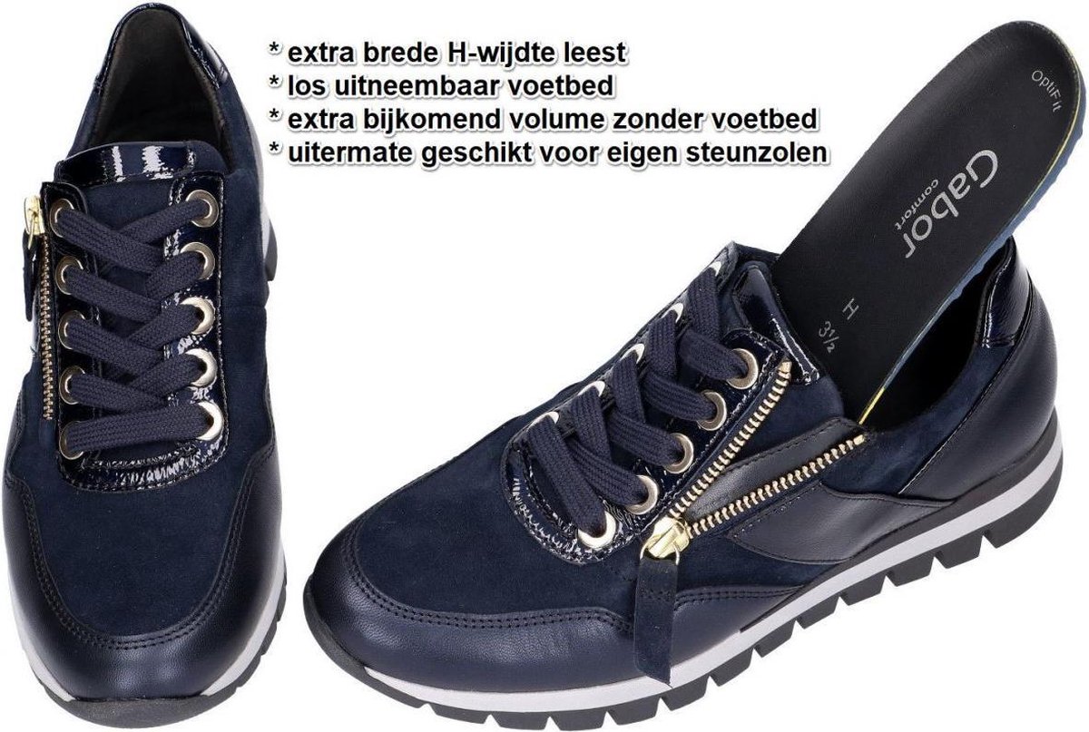 Gabor -Dames - blauw donker - sneakers - maat 38 | bol