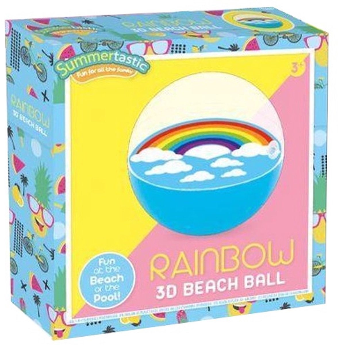 Summertastic Strandbal Regenboog 3d 30 Cm Vinyl