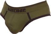 Barcode Berlin Solger Brief Green-Black - MAAT L - Heren Ondergoed - Slip voor Man - Mannen Slip