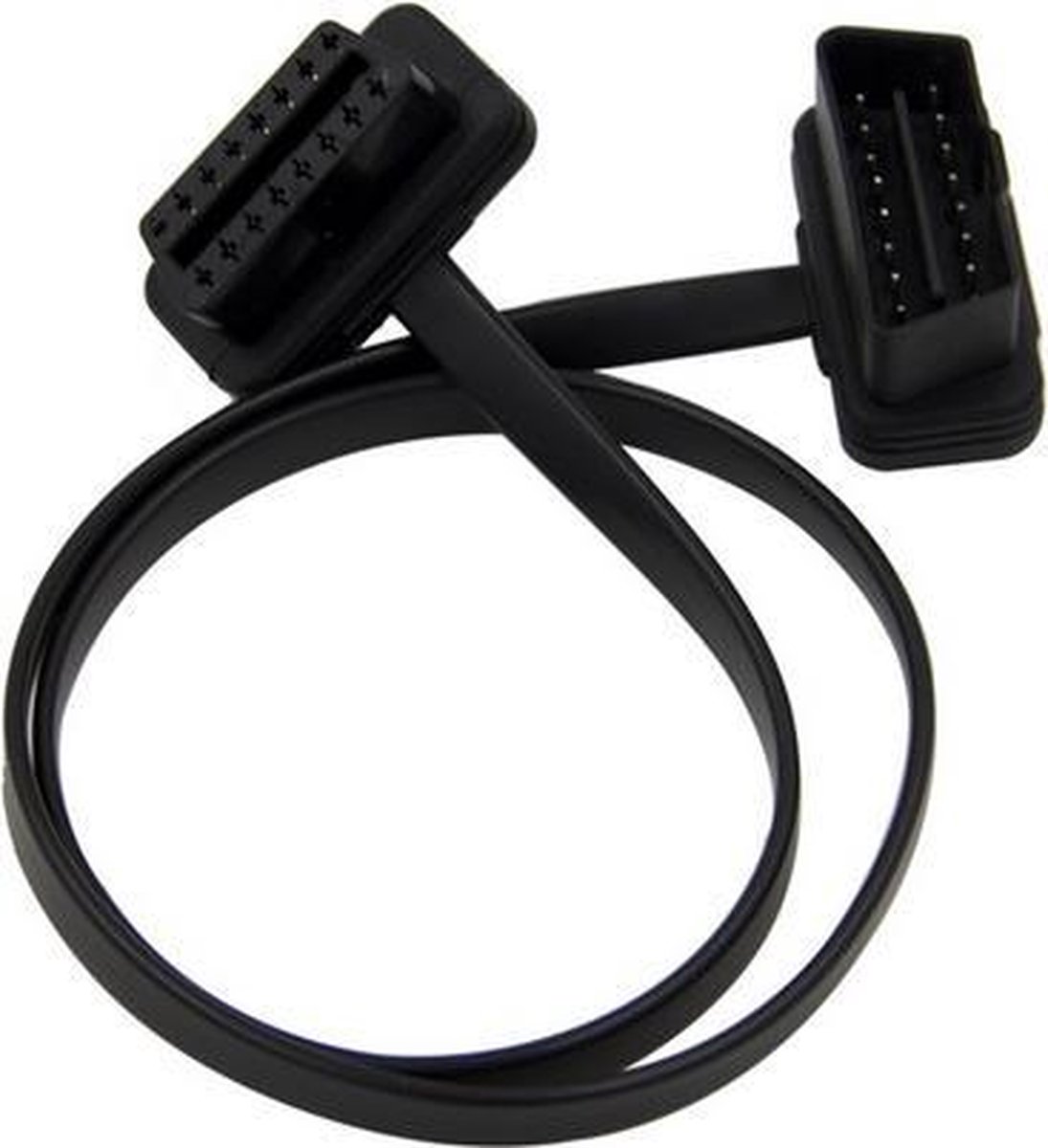 Keenso Auto OBD2 diagnosekabel, 16-polige stekker naar bus diagnostische  adapter verlengkabel draad platte OBDII lintkabel diagnostische adapter  stekker (100 cm) : : Auto & motor