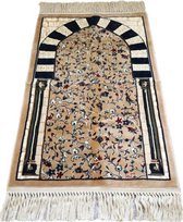 Premium gebedskleed: 8 mm dikte gebedsmat met pilaren van Cordoba moskee en mediterrane bloemen motief
