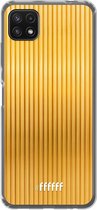 6F hoesje - geschikt voor Samsung Galaxy A22 5G -  Transparant TPU Case - Bold Gold #ffffff