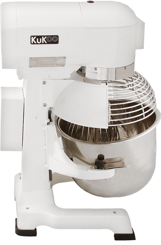 Commerciële Voedsel Mixer / Spiraalmixer - 20 Liter - 3 Versnellingen - 3 Opzetstukken - GRATIS Deeg Schraper. - Maximaal gewicht: 3 kg/Mix van MonsterShop — afbeelding 5