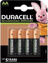 Piles rechargeables DURACELL DURDLLR6P4B AA NiMh 2500 mAh (4 pièces)