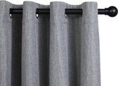 Lifa Living - Zilvergrijze Luxe Gordijnen - Verduisterend - Polyester - Met 8 Ophangringen - 150 x 260 cm