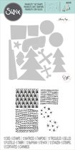 Sizzix Framelits Snijmal Set - With Stamps Groovy Christmas - 12 stuks