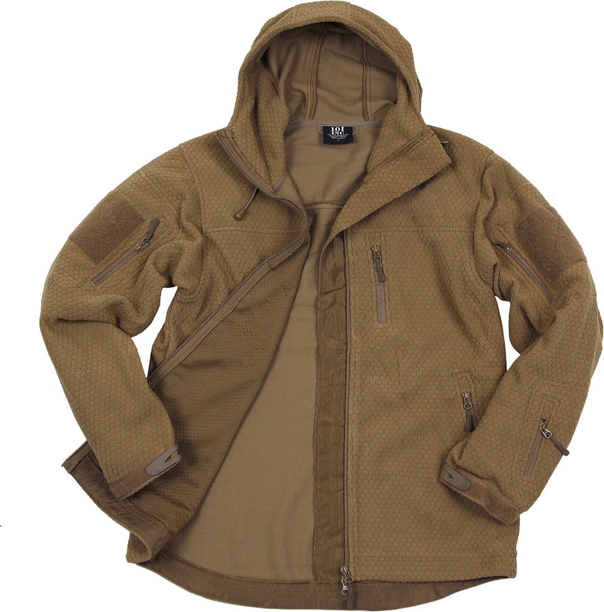 101 INC Hexagon fleece vest Coyote