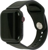 Leren bandje compatibel met Apple Watch 49/45/44/42, Zwart, Sport