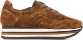 Softwaves Vrouwen Suède    Lage sneakers / Damesschoenen  7.78.30 - Cognac - Maat 40