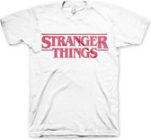 Stranger Things Heren Tshirt -2XL- Logo Wit