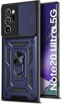 Voor Samsung Galaxy Note20 Ultra 5G Glijdende Camera Cover Ontwerp TPU + PC Beschermhoes (Blauw)