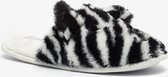 Thu!s dames pantoffels met zebraprint - Wit - Maat 39/40 - Sloffen