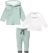 Noppies SET(3delig) Broek, Vest Lichtgroen en Wit Shirt - Maat 62