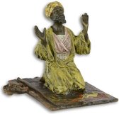 Beeld - biddende man - decoratief - polyresin - 7,6 cm hoog