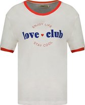 DEELUXE Vintage T-shirt met merknaam LOVECLUB Off White