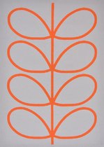 Orla Kiely - Orla Kiely Giant Lin St Persimmon Outdoor 460703 Vloerkleed - 160x230  - Rechthoek - Buiten,Laagpolig Tapijt - Modern - Grijs, Oranje