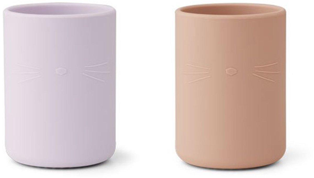 Drinkbekers Ethan cup Cat light lavender rose - Liewood