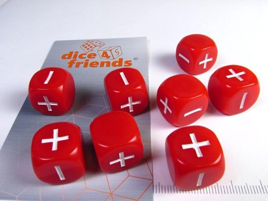 Afbeelding van het spel Set 8 fudge dice, rood