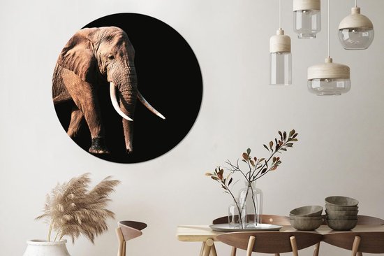Cercle mural - Plastique - Éléphant - Dents - Animaux - ⌀ 140 cm