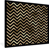 Cadre photo avec affiche - Motifs - Ligne - Or - 40x40 cm - Cadre pour affiche