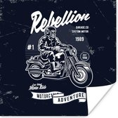 Affiche Moto - Homme - Rétro - Citation - 30x30 cm