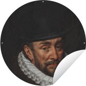 Tuincirkel Willem van Oranje - Kunst - Hoed - 60x60 cm - Ronde Tuinposter - Buiten