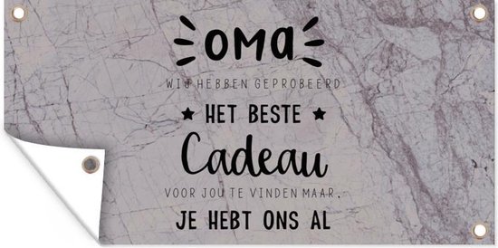 Affiche jardin Grand-mère tu nous as déjà - Citations - Proverbes - Grand-mère - 60x30 cm - Toile jardin - Affiche extérieure