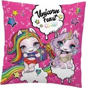 kussen Unicorn Feast meisjes 35 x 35 cm polyester roze