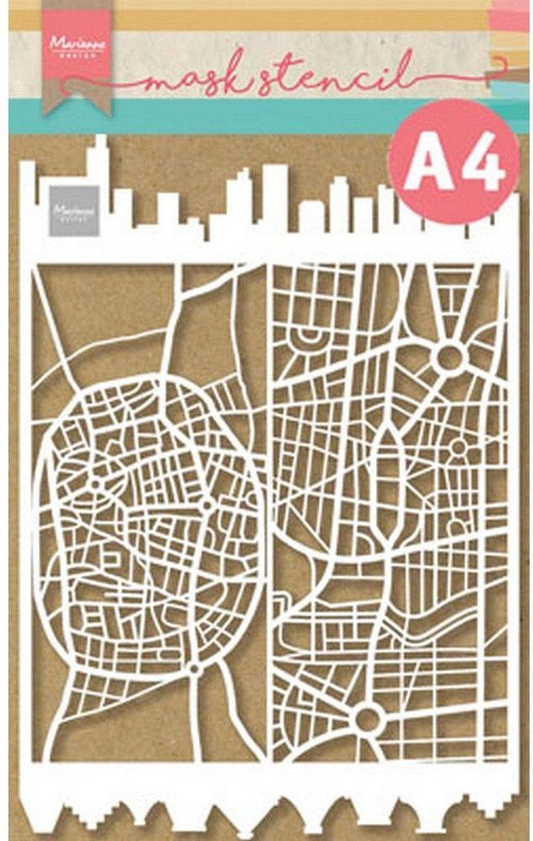 Marianne Design Mask Stencil - Slimline - Stad - A4