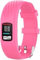 Siliconen Smartwatch bandje - Geschikt voor Garmin Vivofit 4 siliconen bandje - knalroze - Strap-it Horlogeband / Polsband / Armband - Maat: Maat S